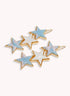 Marbelized Star Trio Clip - Colors: Cotton Candy Sky & Mother of Pearl White